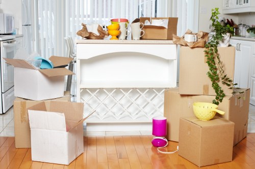 Household furniture being collected from a Finchley property