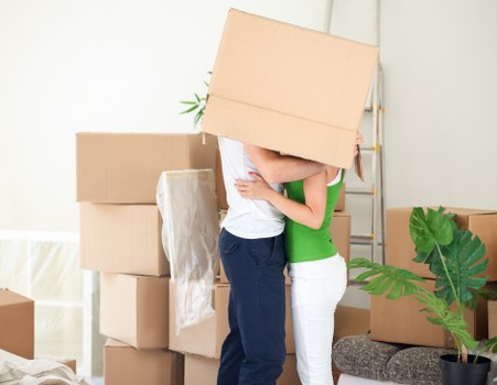 Packing boxes and furniture ready for a Finchley man and van move