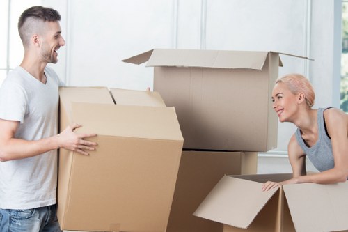 Large removal truck for furniture and boxes during a North London relocation