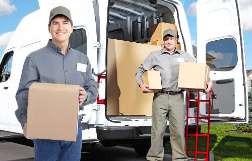 Furniture being loaded into a van for a local Finchley move