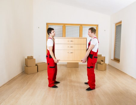 Removal van transport and unloading for mixed moving jobs